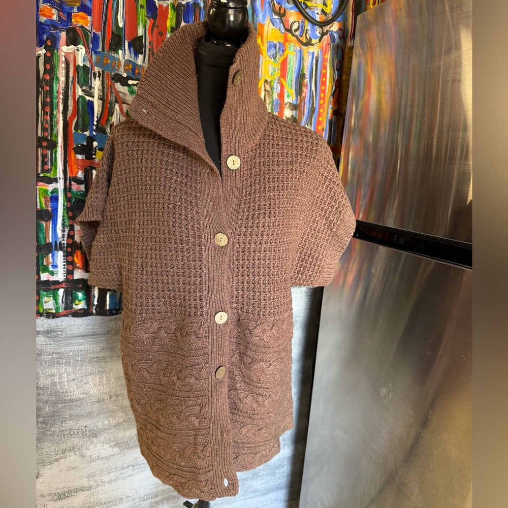 Nordstrom Sweater Cardigan warm brown NWT